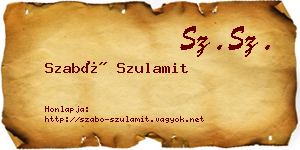 Szabó Szulamit névjegykártya