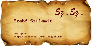 Szabó Szulamit névjegykártya